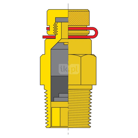 Para króćców pomiaru ciśnienia/temperatury 1/4"