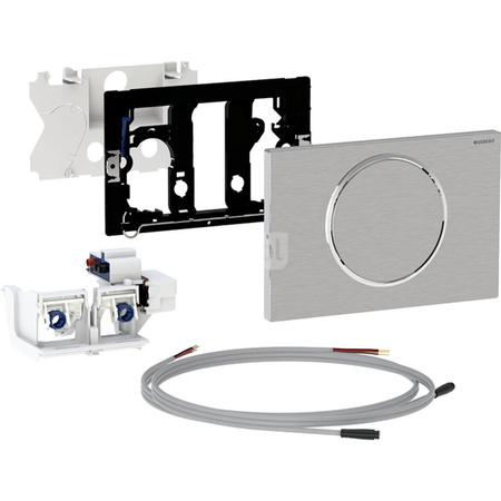 Elektryczny zestaw uruchamiający WC Geberit, Sigma10, 12cm, stal nierdz.