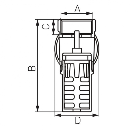 Zawór zwrotny FERRO z mosiężnym koszem ssącym - 6/4'', GW, PN 10, 100'C