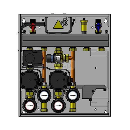 Grupa pompowa AFRISO PrimoBox AZB 251 GZ x GW 3/4'' x 3/4'', z zaworem mieszającym, z zaworem termostatycznym, z izolacją, z siłownikiem arm 141
