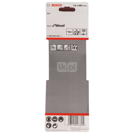 PAS BEZK. 75X480 BEST F/WOOD P80