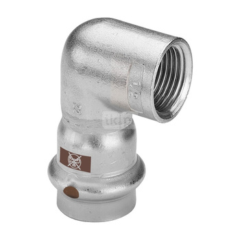 Przejściówka kątowa 90' VIEGA 1714.2, stal nierdzewna / stal nierdzewna, 28 mm x 1'' (zz x gw)