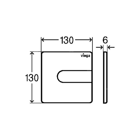 Przycisk do pisuarów na wystawę Prevista Visign for Style 23 nr wzoru 8613.29 płytka maskująca: tworzywo szt. biały alpejski klawisz: tworzywo szt. biały alpejski