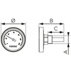 Termometr bimetaliczny FERRO fi 63 mm 120'C połączenie aksjalny