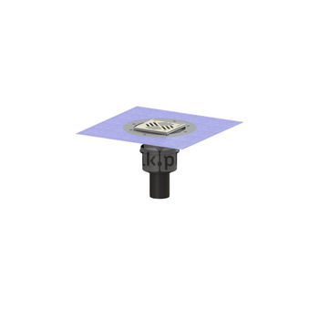 Wpust Ecoguss, DN70, odpł.pionowy, z nasadką Variofix i kratką/ramą nierdz. 138x138