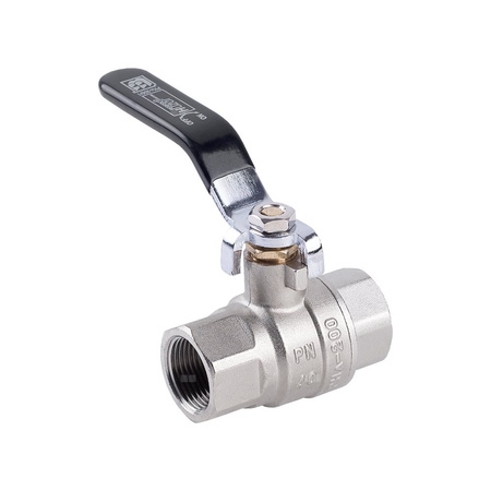 Zawór kulowy PERFEXIM HUZAR typ ciężki PHA-200/1 mosiądz niklowany 1 1/2'' gw x gw, uchwyt: dźwignia