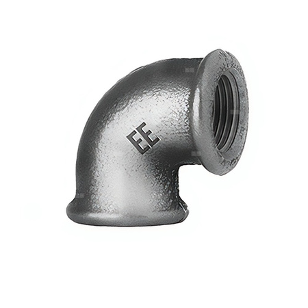 Kolano 90' redukcja ODLEWNIA ZAWIERCIE A1/6/90 żeliwo (ocynk) 1 1/2'' x 1 1/4'' (GW x GW)