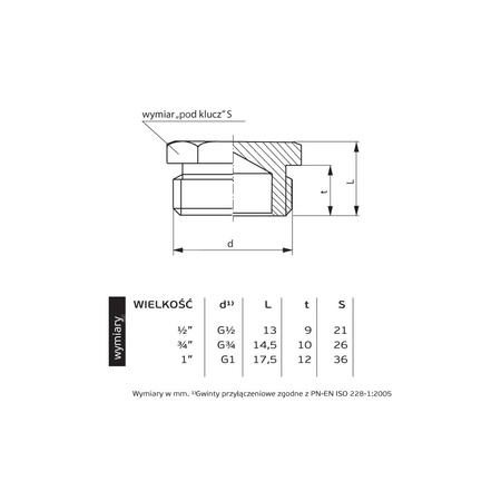 5101 G3/8 Z PN16 Korek CuZn