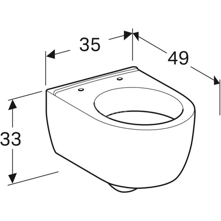 Miska WC wisząca GEBERIT iCon ceramiczna biała błyszcząca