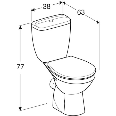 IDOL Zestaw: miska ustępowa kompaktowa odpływ poziomy, spłuczka z armaturą 3/6l, deska 10131