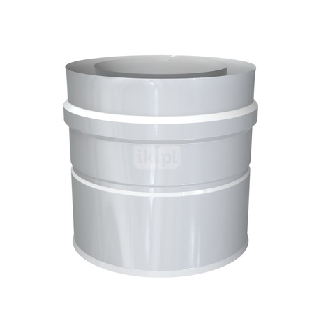 Adapter pionowy stal nierdzewna MK ŻARY PR PS AD ACV3 (malowany) fi80 x 80-125 mm do kanałów wentylacyjnych okrągłych