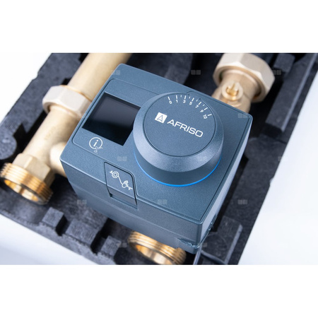 Grupa pompowa AFRISO PrimoTherm K 180-2 DN 25 AP 3-WM-R GZ x GW 1 1/2'' x 1'', z zaworem mieszającym, z izolacją, z pompą obiegową