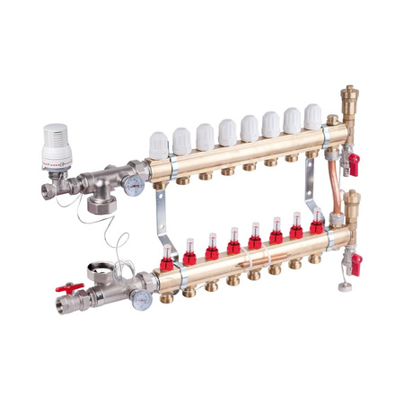 PHA-108 9-obwodowy PN6 Rozdzielacz CuZn