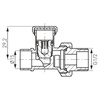 Zawór grzejnikowy odcinający prosty 1/2 do wlutowania