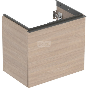 Szafka pod umywalkę Acanto, B60, z szufladą i szufladą wewnętrzną, krótka, dąb