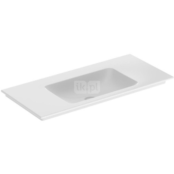 Umywalka GEBERIT ONE prostokątna, biała / KeraTect, 1050mm, bez otworu na baterię, nakładany od góry, bez odpływu przelewowego, półki z obu stron