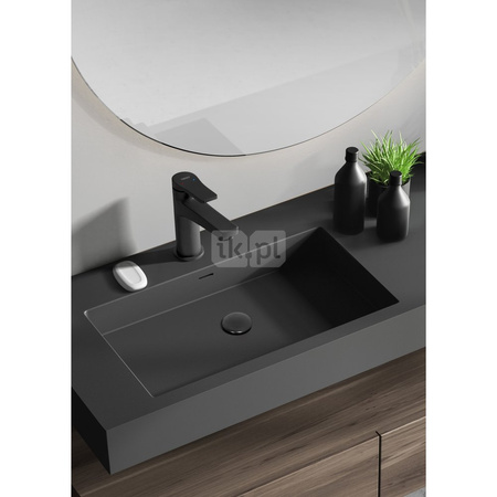 Bateria umywalkowa stojąca FERRO STRATOS, czarny