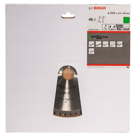 Tarcza pilarska Optiline Wood PIŁA TARCZ.-T OPTI 210X2.0X30Z48