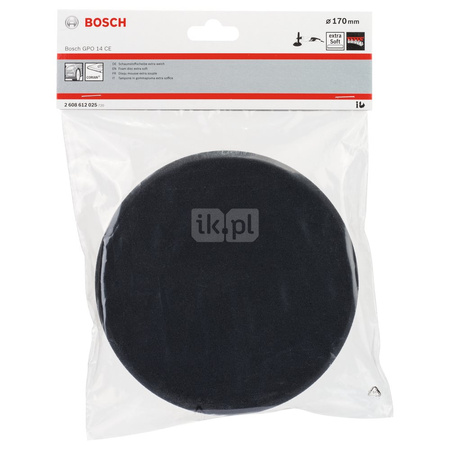 GĄBKA D/POLERKI B.MIĘKKA CZARNA 170MM