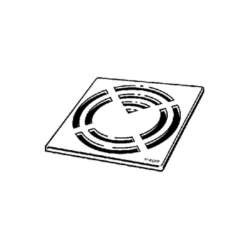 Advantix-ruszt Visign RS3 stal nierdzewna 1.4301, wymiar systemowy 145, masywne wykonanie, nr wzoru 4929.3 L: 143 B: 143 H: 5