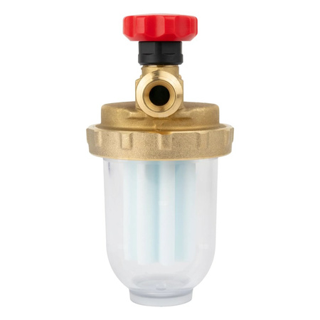 Filtr olejowy AFRISO V500Sijednorurowy fi 3/8''/3/8'' GW x GZ, z wkładem plastikowym, maks. przepływ 250 l/h