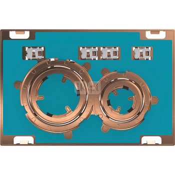 Przycisk uruchamiający Geberit Sigma21, przedni, uniwersalny, pierścienie: czerwone złoto