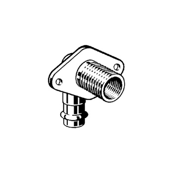 Przepust ścienny Sanpress 90' VIEGA 2232.1 Jednoczęściowy, brąz / brąz, 15 mm, 1/2'' x 3/4'' (mz x gwm), 55 mm, (głębokość: 25 mm) z uszczelką