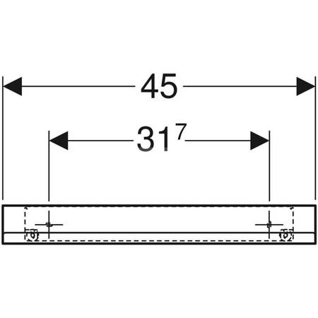 Półka iCon 45x5,5x13 lava mat