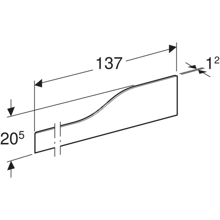 Osłona dekoracyjna, przednia, do umywalki Geberit Bambini, do 3 baterii umywalkowych, głębsza umywalka po lewej stronie, czerwon