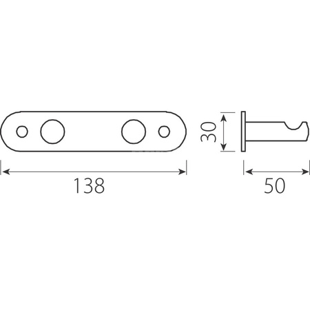GRACE wieszak podwójny, chrom