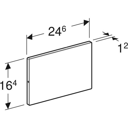 Zaślepka otworu rewizyjnego Geberit Sigma, stal nierdz.