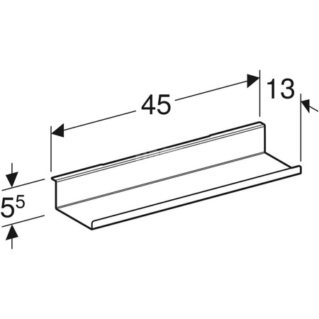Półka iCon 45x5,5x13 lava mat