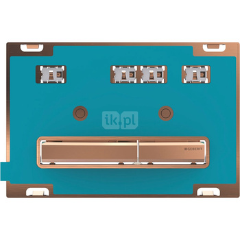 Przycisk uruchamiający Geberit Sigma50, przedni, uniwersalny, przyciski: czerwone złoto