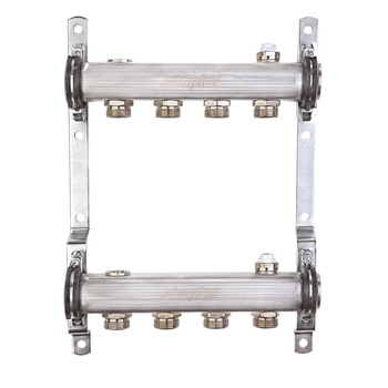 ROZDZIELACZ DO GRZEJNIKÓW, 1" ZE STALI NIERDZEWNEJ 7 OBWODÓW