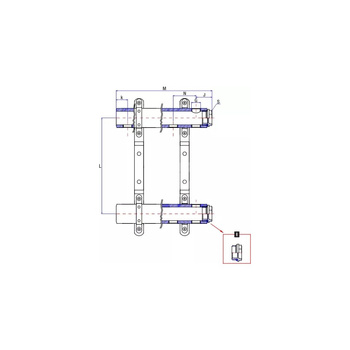 Rozdzielacz ogrzewania RUMET EKO45A 14 obwodowy
