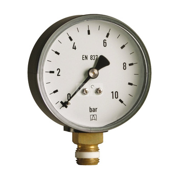 Manometr z rurką Bourdona AFRISO HY 0/10 bar radialne G1/2B fi 80 mm, kl. 2.5%