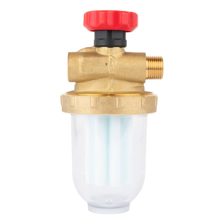 Filtr olejowy AFRISO Z500Sidwururowy fi 3/8''/3/8'' GW x GZ, z wkładem plastikowym, maks. przepływ 200 l/h