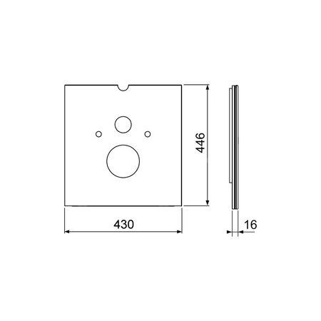 Dolna obudowa szklana do WC z deską z funkcją bidetu TECE lux