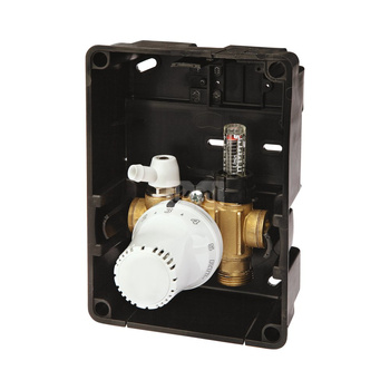 ZAWÓR REGULACYJNY TERMOSTATYCZNY RTL-TH Z ROTAMETREM 3/4" GZ, rozeta z tworzywa sztucznego /biała/