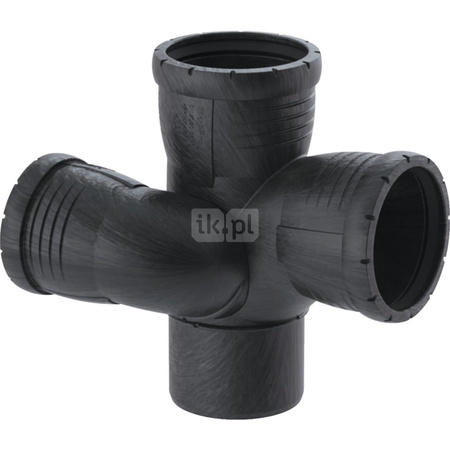 Trójnik studzienkowy Geberit Silent-Pro 87.5' prawy d90/75/90