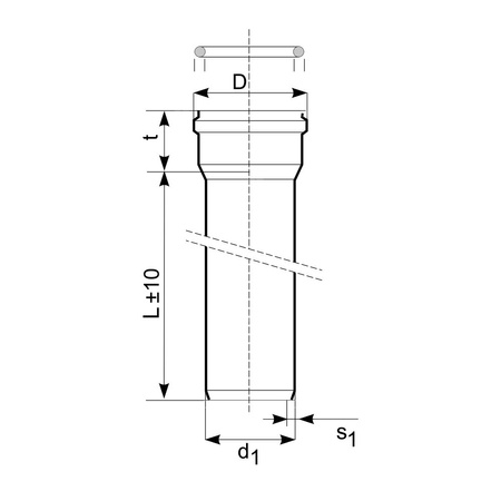 Rura kanalizacyjna zewnętrzna pvc-u MAGNAPLAST KGEL 110 x 3000 x 3.2 z kielichem lita pomarańczowa, klasa C - SN 8