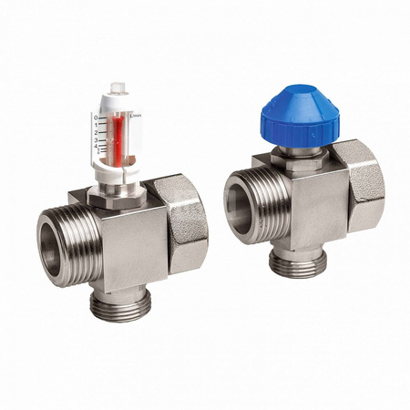 Rozszerzanie rozdzielaczy 1" o jeden obieg, zasilanie 0-6l/min, niklowane EST. COLLETTORE HKV2013A-VA 0-6L/M