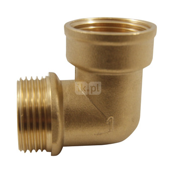 Kolano nyplowe AGAFLEX, mosiądz, 1 1/2'' (gw x gz)