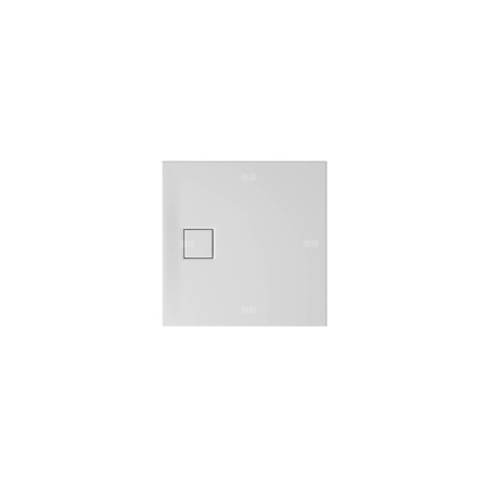 SET B450 BRODZIK KWADRATOWY TAKO SLIM 80X4 BIAŁY MAT + SYFON (VIRT)