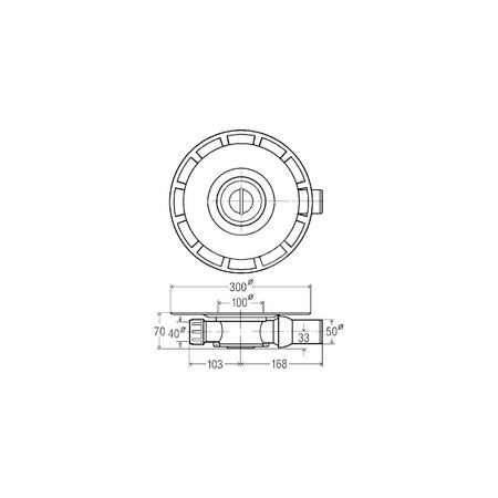 Advantix-odpływ łazienkowy nie występuje: nasadka, nr wzoru 4938 DN: 50 odpływ poziomy