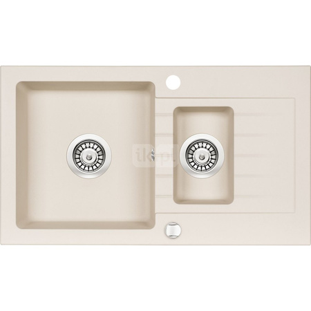 Deante Zorba Zlewozmywak 1,5-komorowy z ociekaczem - beż