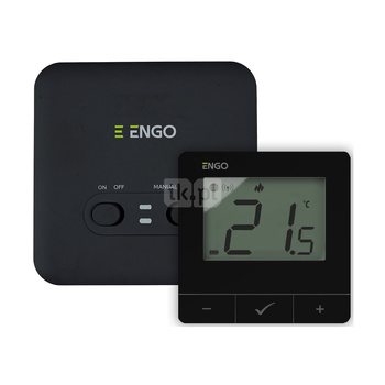 Regulator temperatury E20i-B bezprzewodowy, Wi-Fi, Internetowy, czarny, 868MHz, bateryjny