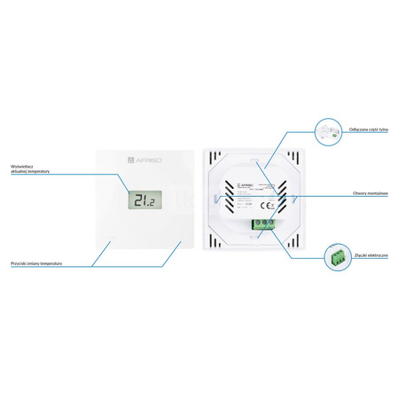 Termostat AFRISO RT01 zasilanie 230 V AC floorcontrol 5-35'C