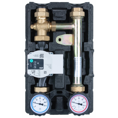 Grupa pompowa AFRISO PrimoTherm K 180-3 DN 25 GW 1'' x 1'', z zaworem mieszającym, z zaworem termostatycznym, z izolacją, z pompą obiegową