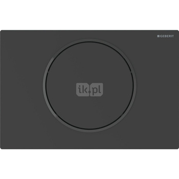 Elektryczny zestaw uruchamiający WC Geberit, zasilanie bateryjne, Sigma10, 12cm, stal nierdz., czarny mat, easy-to-clean